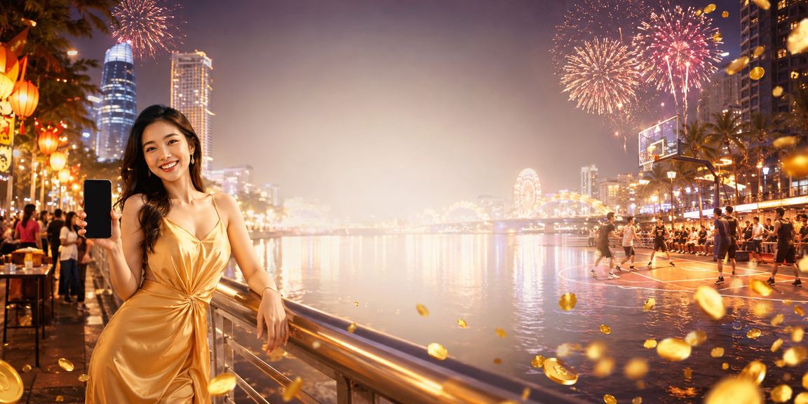 Người chơi xem cá cược bóng rổ tại chợ đêm Đà Nẵng