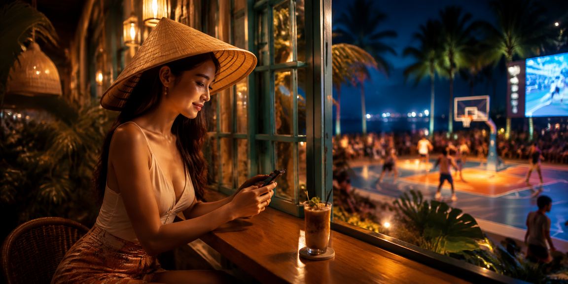 Người dùng Phú Quốc xem cược bóng rổ trên điện thoại